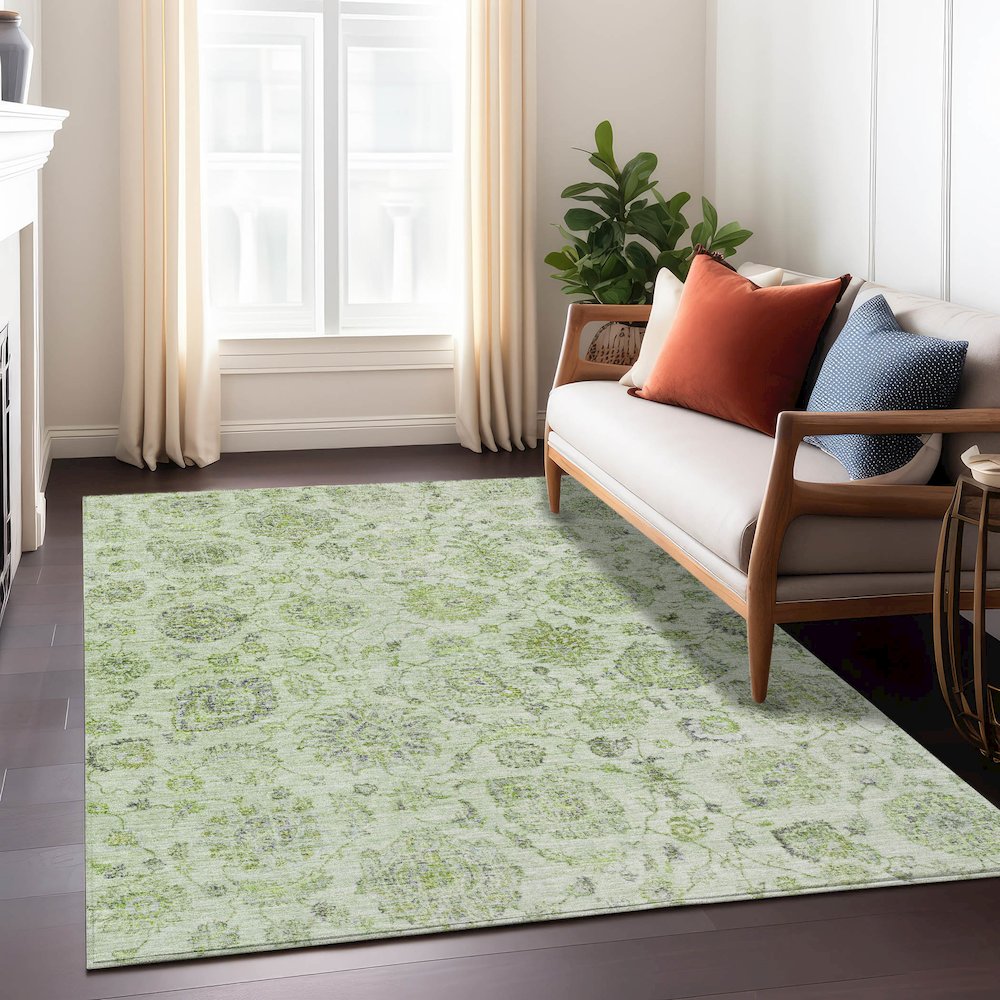 Machine Washable Indoor/Outdoor Chantille Aloe 2'6" x 3'10" Rug