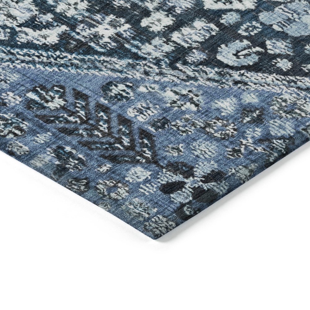 Machine Washable Indoor/Outdoor Chantille Blue 1'8" x 2'6" Rug