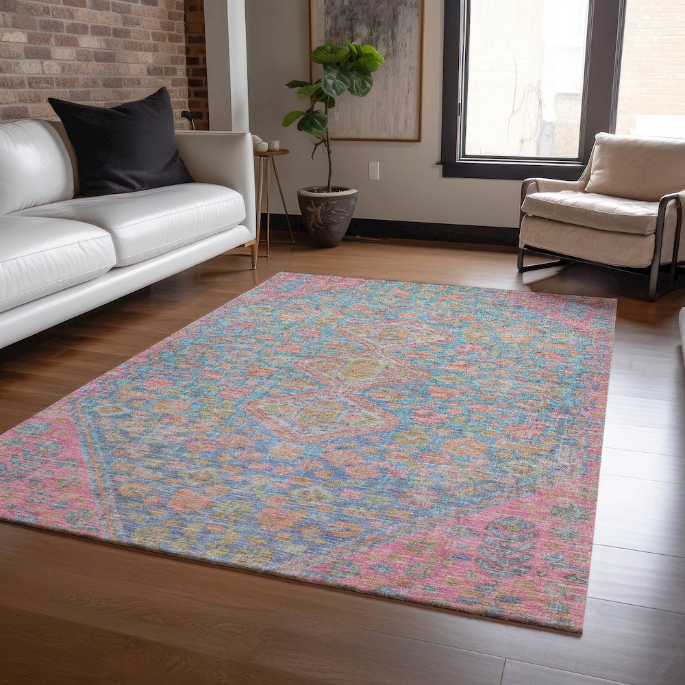 Machine Washable Indoor/Outdoor Chantille Sky 2'6" x 3'10" Rug