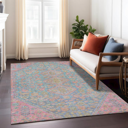 Machine Washable Indoor/Outdoor Chantille Sky 2'6" x 3'10" Rug