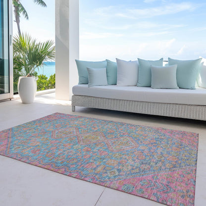 Machine Washable Indoor/Outdoor Chantille Sky 2'6" x 3'10" Rug