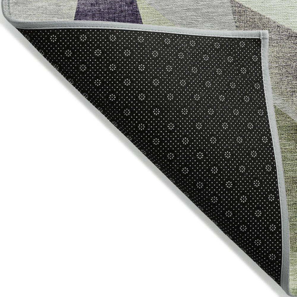 Machine Washable Indoor/Outdoor Chantille Purple 1'8" x 2'6" Rug