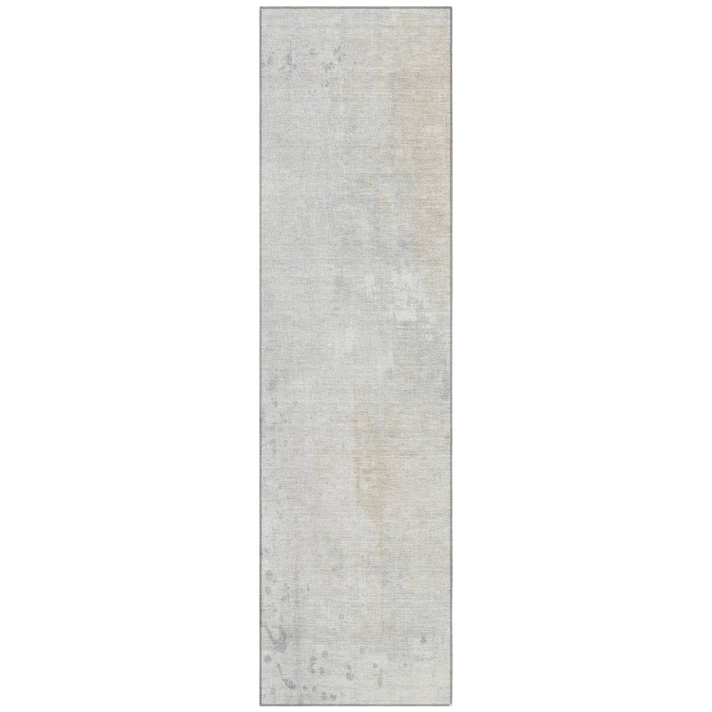 Machine Washable Indoor/Outdoor Chantille Ivory 2'3" x 7'6" Runner Rug