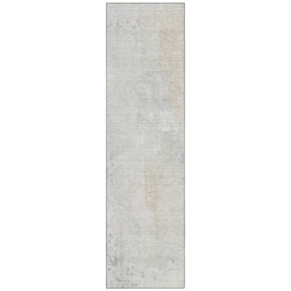 Machine Washable Indoor/Outdoor Chantille Ivory 2'3" x 7'6" Runner Rug