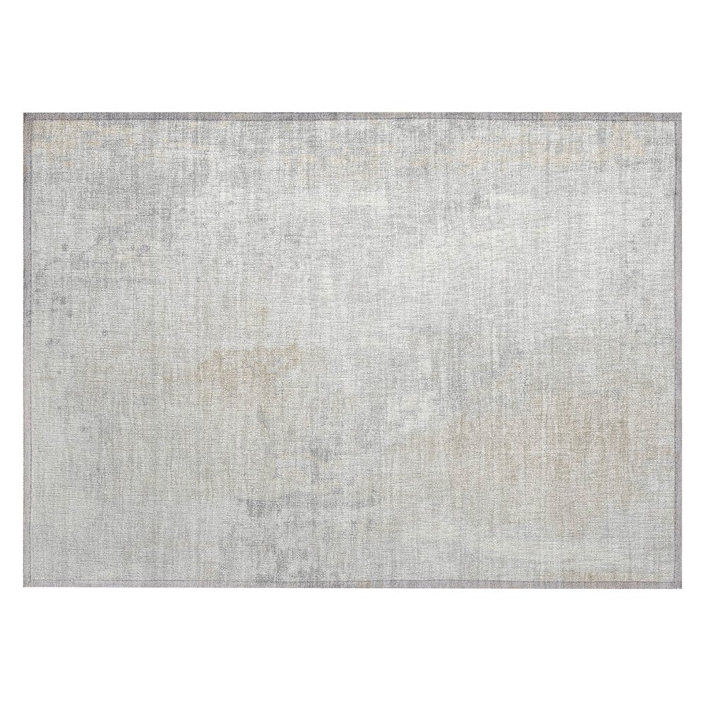 Machine Washable Indoor/Outdoor Chantille Ivory 1'8" x 2'6" Rug