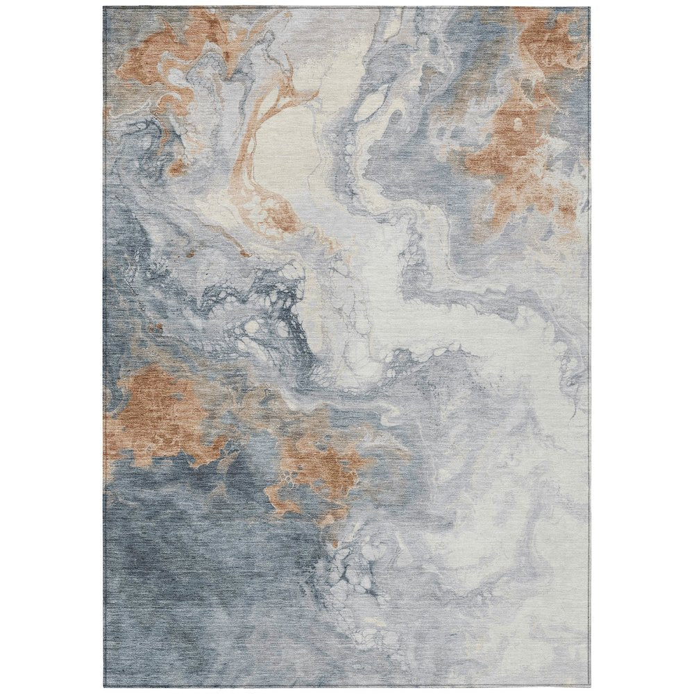 Machine Washable Indoor/Outdoor Chantille Gray 2'6" x 3'10" Rug