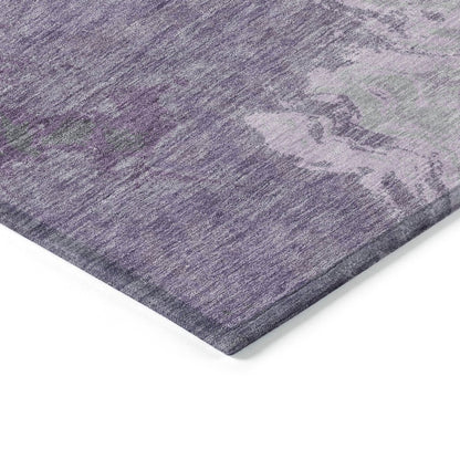 Machine Washable Indoor/Outdoor Chantille Lavender 1'8" x 2'6" Rug