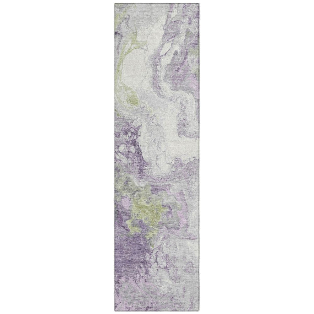Machine Washable Indoor/Outdoor Chantille Lavender 2'3" x 7'6" Runner Rug