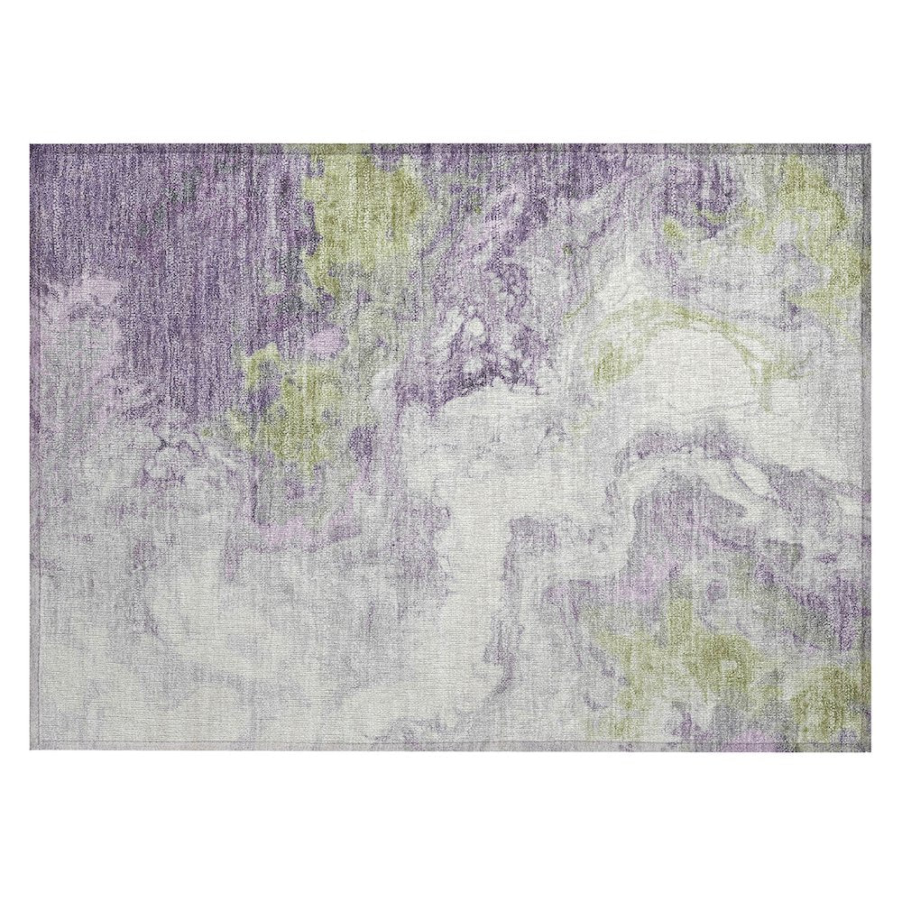 Machine Washable Indoor/Outdoor Chantille Lavender 1'8" x 2'6" Rug
