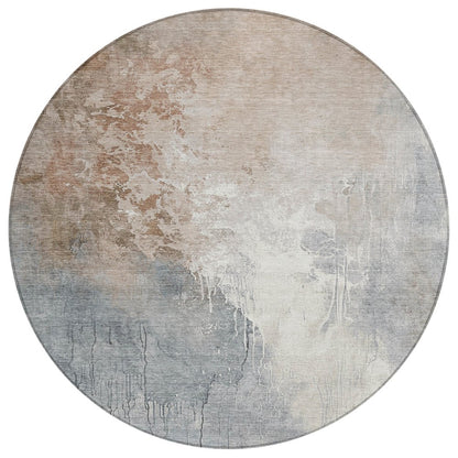 Machine Washable Indoor/Outdoor Chantille Paprika 8' x 8' Round Rug