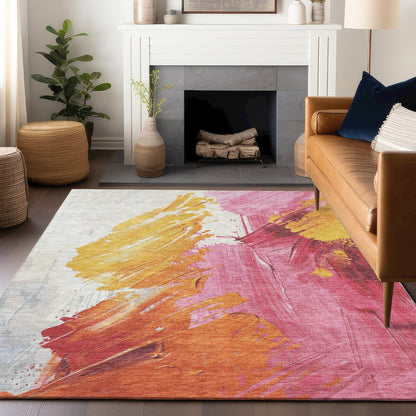 Machine Washable Indoor/Outdoor Chantille Blush 2'6" x 3'10" Rug