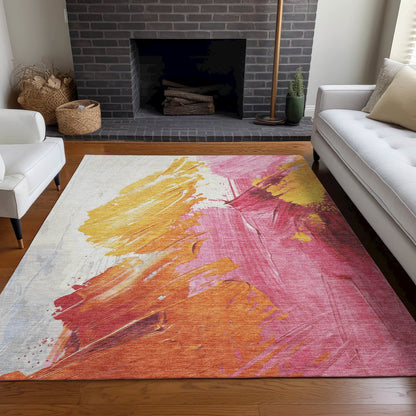 Machine Washable Indoor/Outdoor Chantille Blush 2'6" x 3'10" Rug