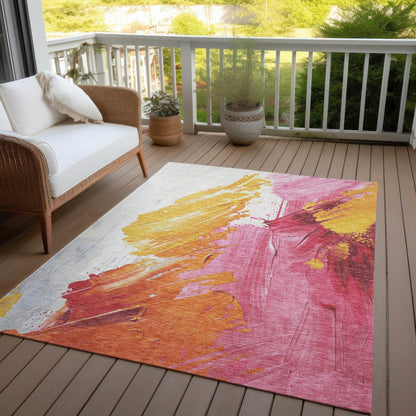 Machine Washable Indoor/Outdoor Chantille Blush 2'6" x 3'10" Rug