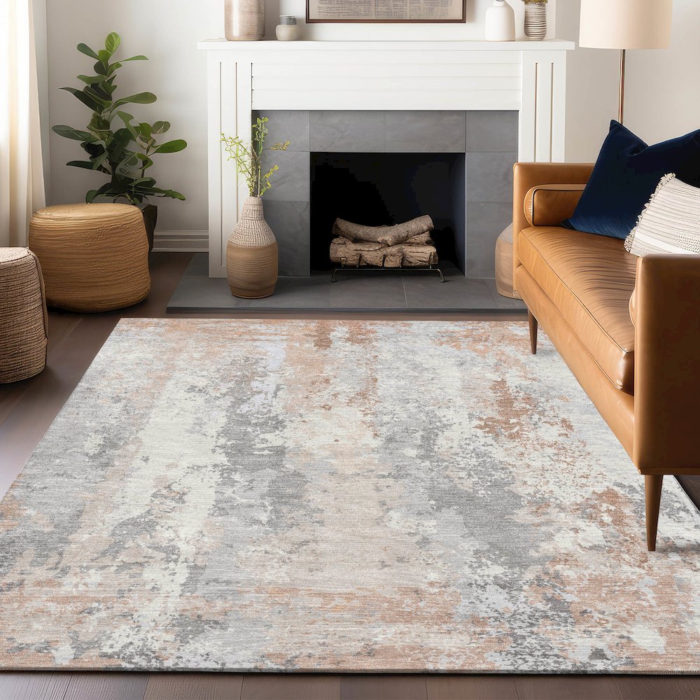 Machine Washable Indoor/Outdoor Chantille Coral 2'6" x 3'10" Rug