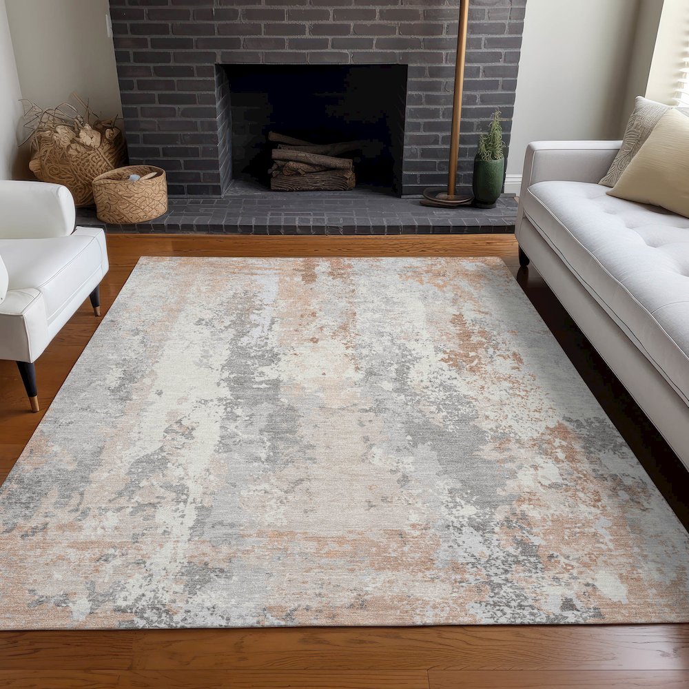 Machine Washable Indoor/Outdoor Chantille Coral 2'6" x 3'10" Rug