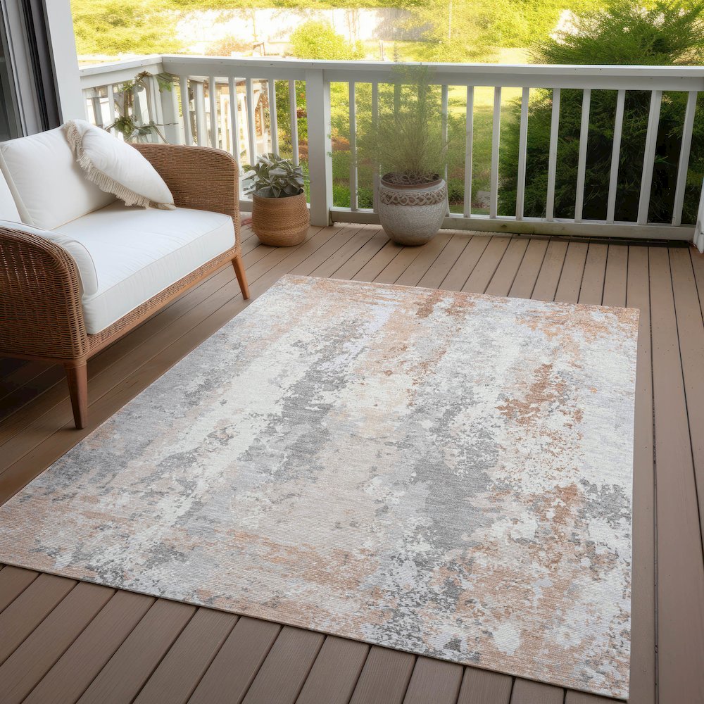 Machine Washable Indoor/Outdoor Chantille Coral 2'6" x 3'10" Rug