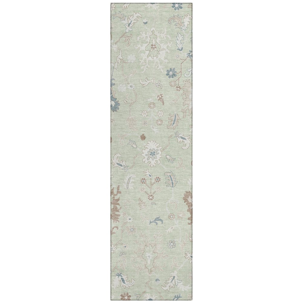 Machine Washable Indoor/Outdoor Chantille Aloe 2'3" x 7'6" Runner Rug