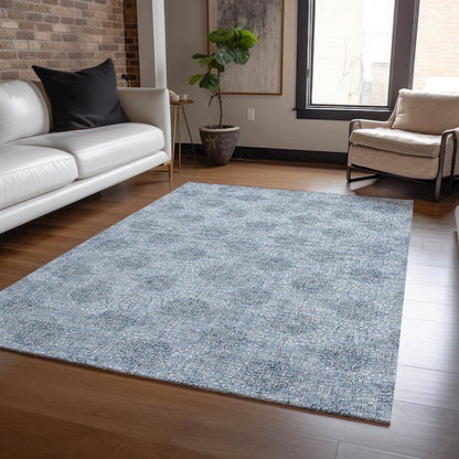 Machine Washable Indoor/Outdoor Chantille Blue 2'6" x 3'10" Rug