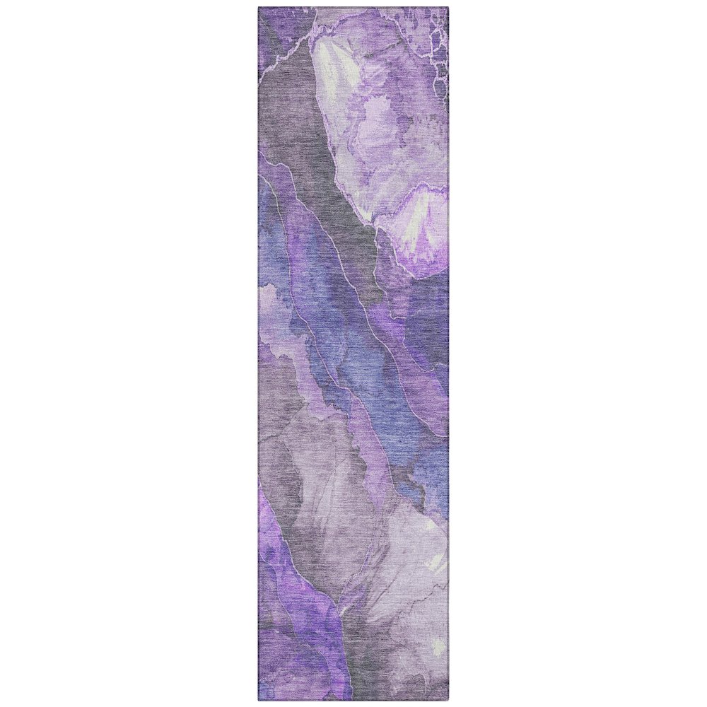 Machine Washable Indoor/Outdoor Chantille Lavender 2'3" x 7'6" Runner Rug