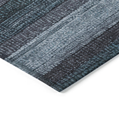 Machine Washable Indoor/Outdoor Chantille Teal 1'8" x 2'6" Rug