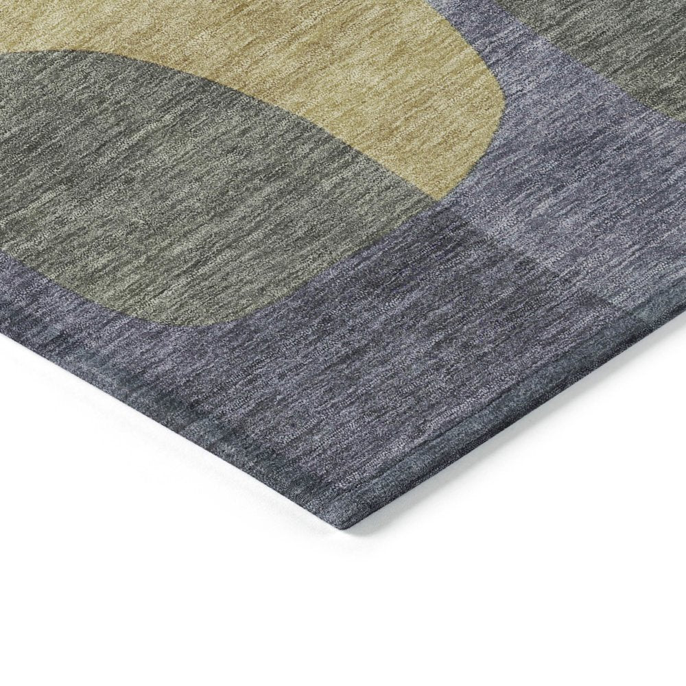 Machine Washable Indoor/Outdoor Chantille Purple 1'8" x 2'6" Rug