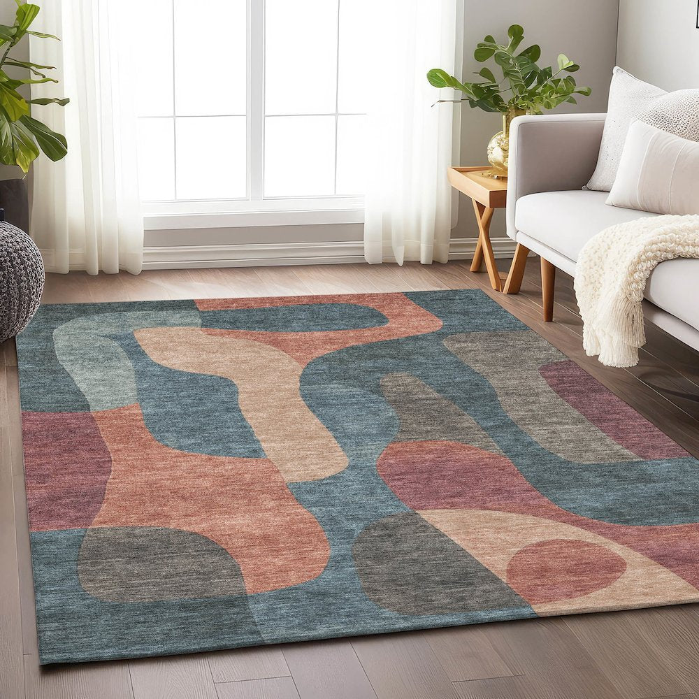 Machine Washable Indoor/Outdoor Chantille Sage 2'6" x 3'10" Rug