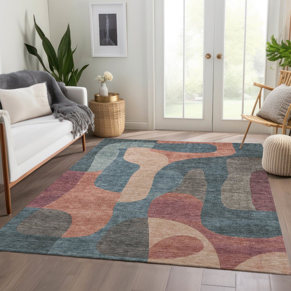 Machine Washable Indoor/Outdoor Chantille Sage 2'6" x 3'10" Rug