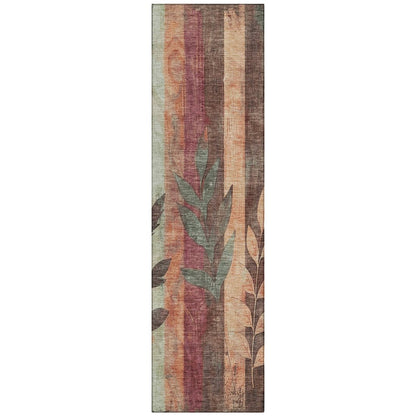 Machine Washable Indoor/Outdoor Chantille Terracotta 2'3" x 7'6" Runner Rug
