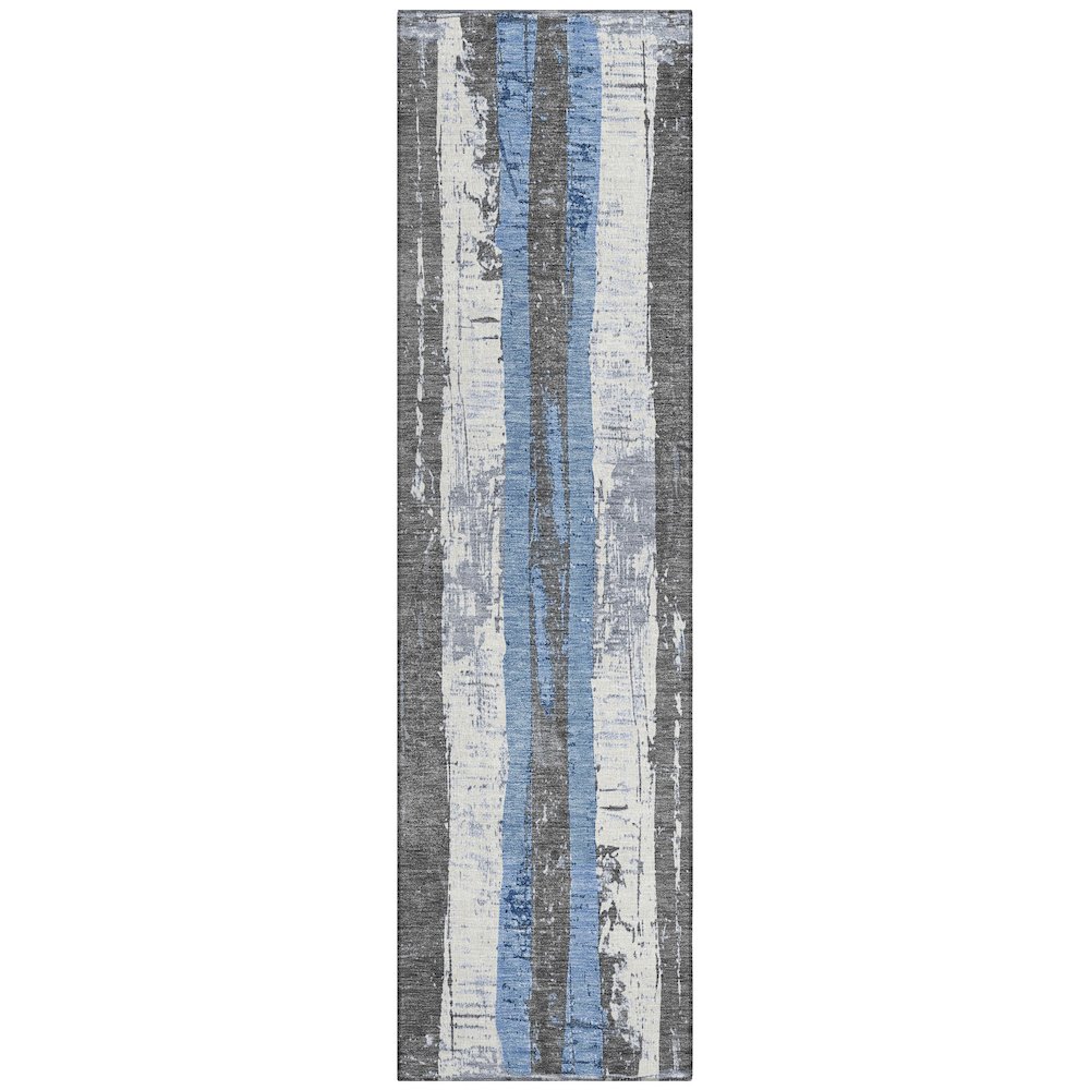 Machine Washable Indoor/Outdoor Chantille Denim 2'3" x 7'6" Runner Rug