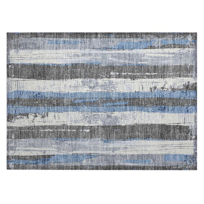 Machine Washable Indoor/Outdoor Chantille Denim 1'8" x 2'6" Rug
