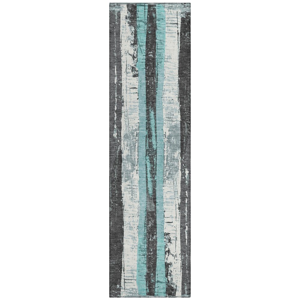 Machine Washable Indoor/Outdoor Chantille Teal 2'3" x 7'6" Runner Rug