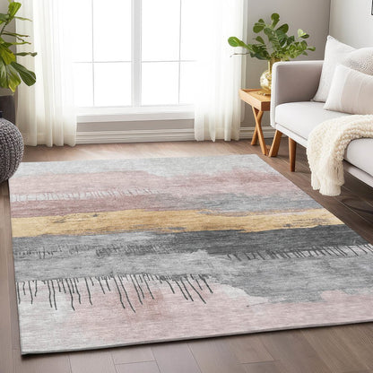 Machine Washable Indoor/Outdoor Chantille Blush 2'6" x 3'10" Rug