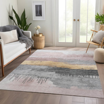 Machine Washable Indoor/Outdoor Chantille Blush 2'6" x 3'10" Rug