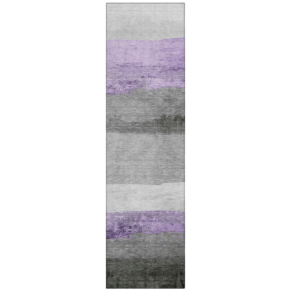 Machine Washable Indoor/Outdoor Chantille Lavender 2'3" x 7'6" Runner Rug
