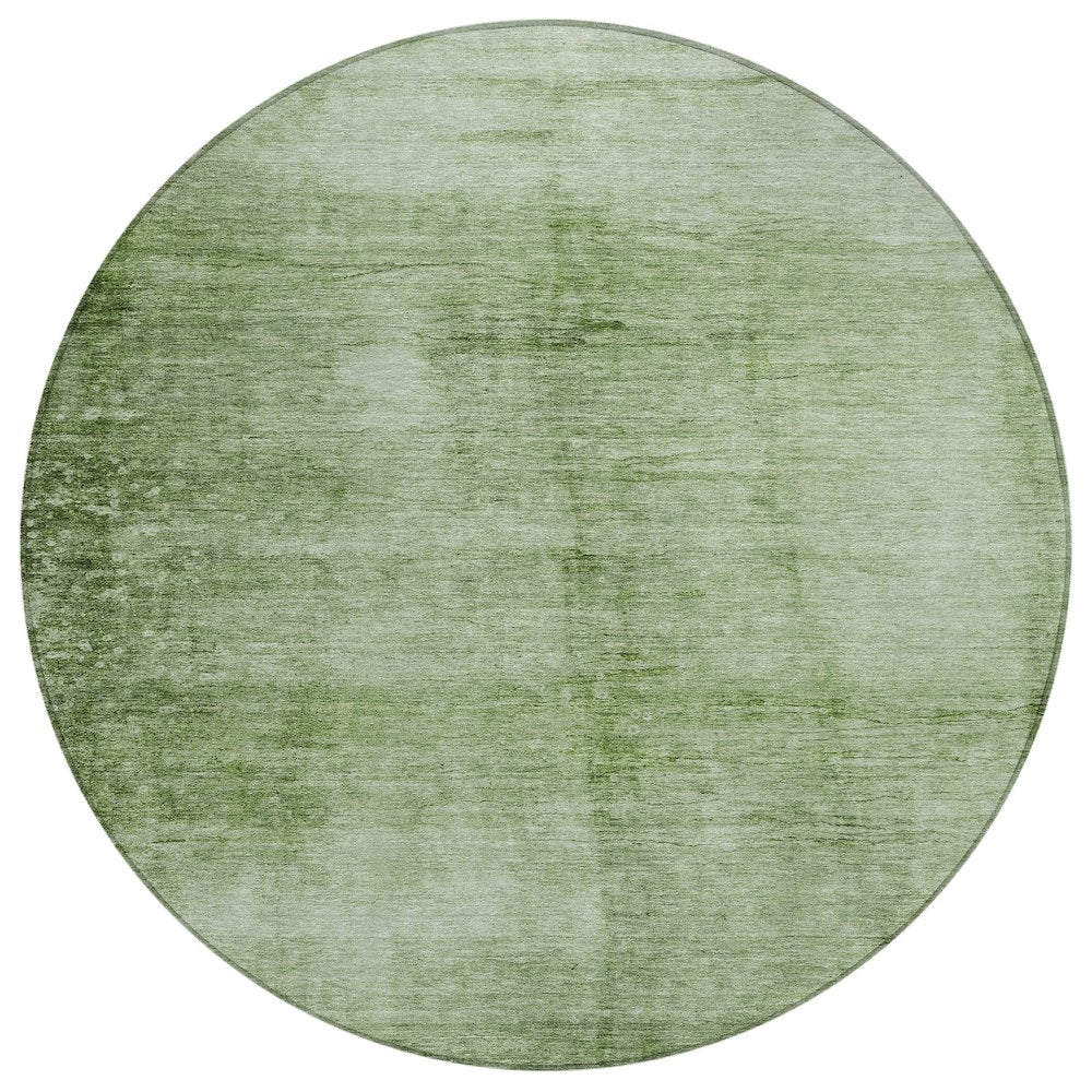 Machine Washable Indoor/Outdoor Chantille Aloe 8' x 8' Round Rug