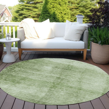 Machine Washable Indoor/Outdoor Chantille Aloe 8' x 8' Round Rug