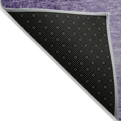 Machine Washable Indoor/Outdoor Chantille Purple 1'8" x 2'6" Rug