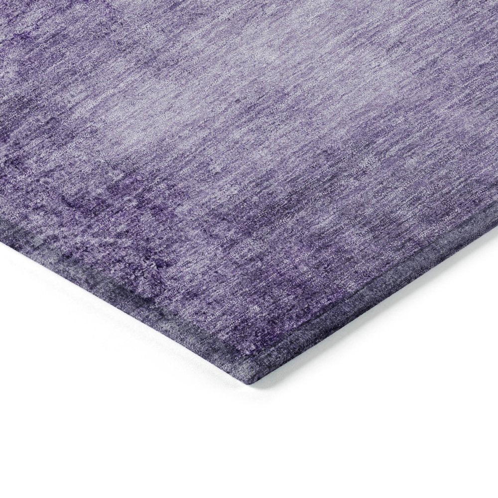 Machine Washable Indoor/Outdoor Chantille Purple 1'8" x 2'6" Rug