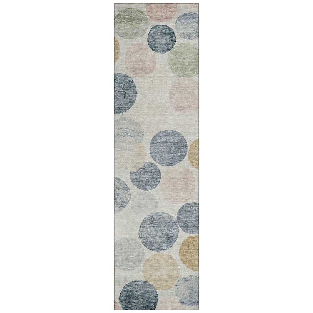 Machine Washable Indoor/Outdoor Chantille Beige 2'3" x 7'6" Runner Rug