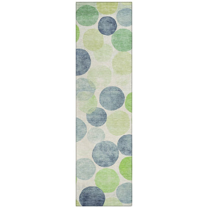 Machine Washable Indoor/Outdoor Chantille Navy 2'3" x 7'6" Runner Rug