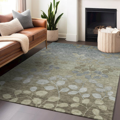 Machine Washable Indoor/Outdoor Chantille Khaki 2'6" x 3'10" Rug
