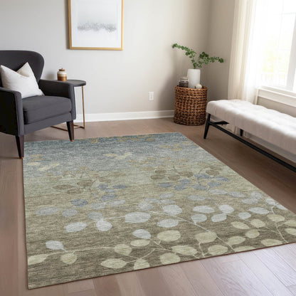 Machine Washable Indoor/Outdoor Chantille Khaki 2'6" x 3'10" Rug