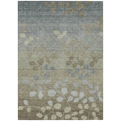 Machine Washable Indoor/Outdoor Chantille Khaki 2'6" x 3'10" Rug