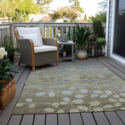 Machine Washable Indoor/Outdoor Chantille Khaki 2'6" x 3'10" Rug