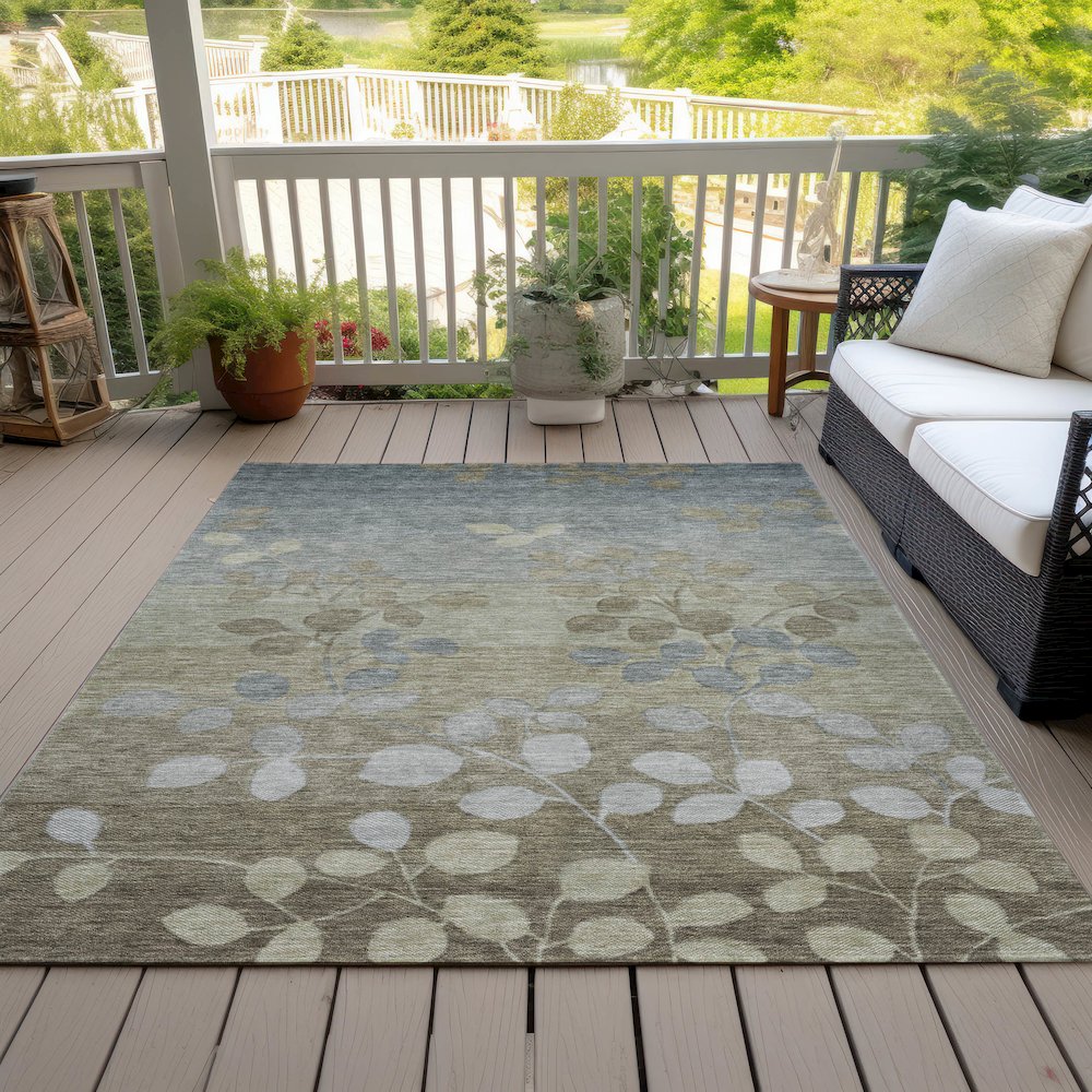 Machine Washable Indoor/Outdoor Chantille Khaki 2'6" x 3'10" Rug