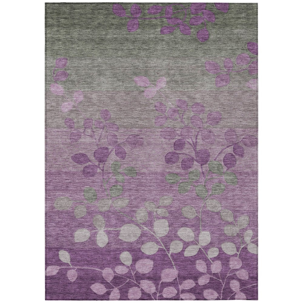 Machine Washable Indoor/Outdoor Chantille Purple 2'6" x 3'10" Rug