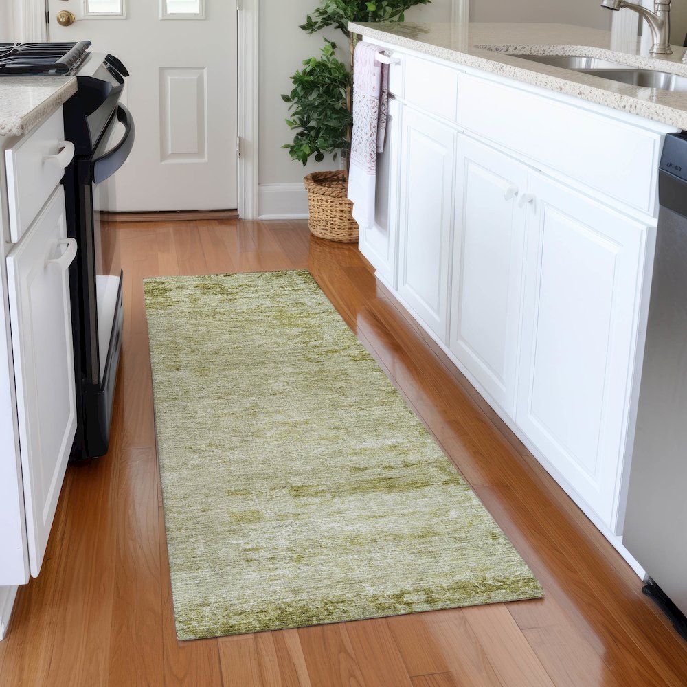 Machine Washable Indoor/Outdoor Chantille Aloe 2'3" x 7'6" Runner Rug
