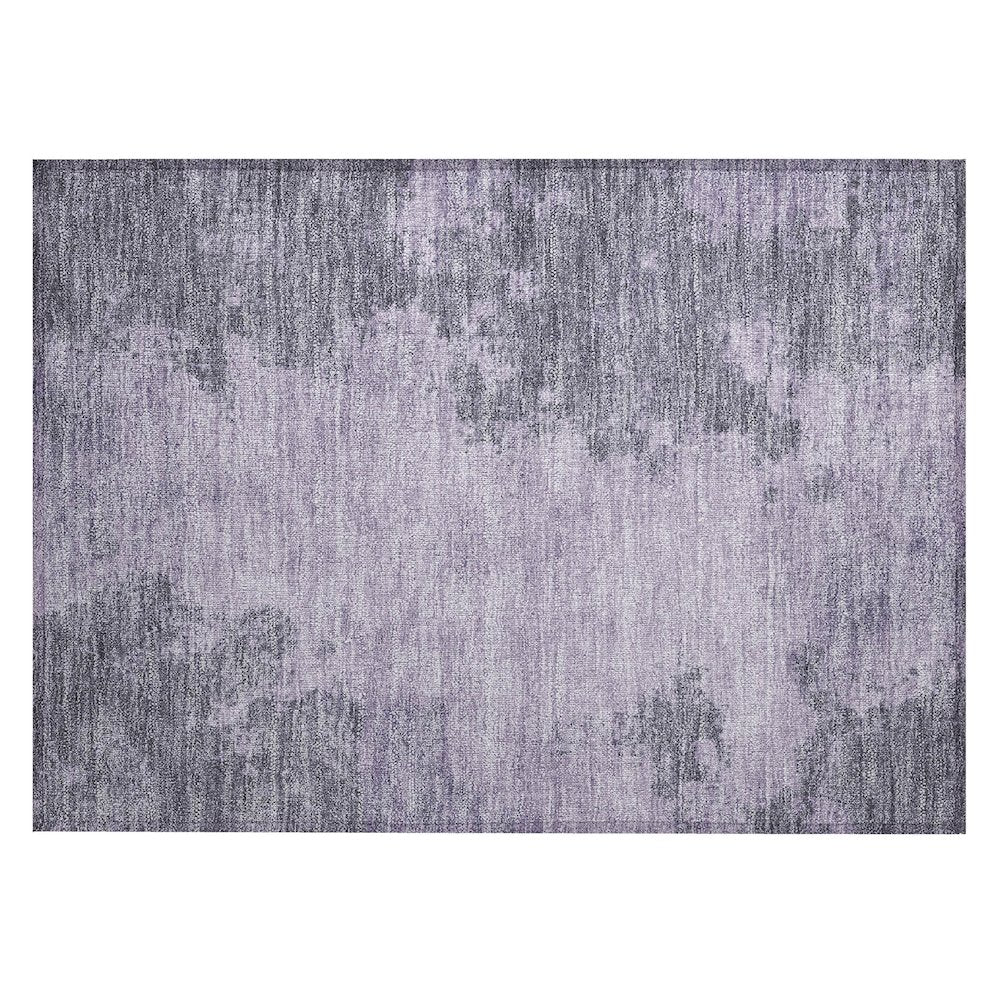 Machine Washable Indoor/Outdoor Chantille Purple 1'8" x 2'6" Rug
