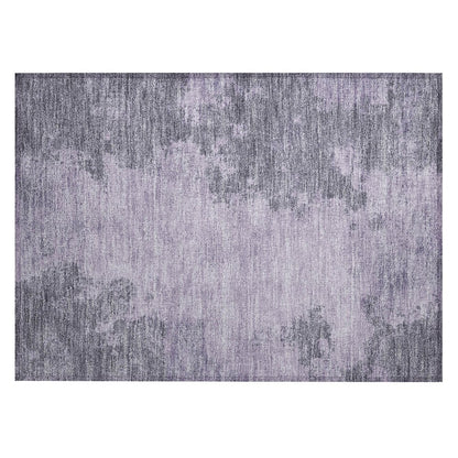 Machine Washable Indoor/Outdoor Chantille Purple 1'8" x 2'6" Rug