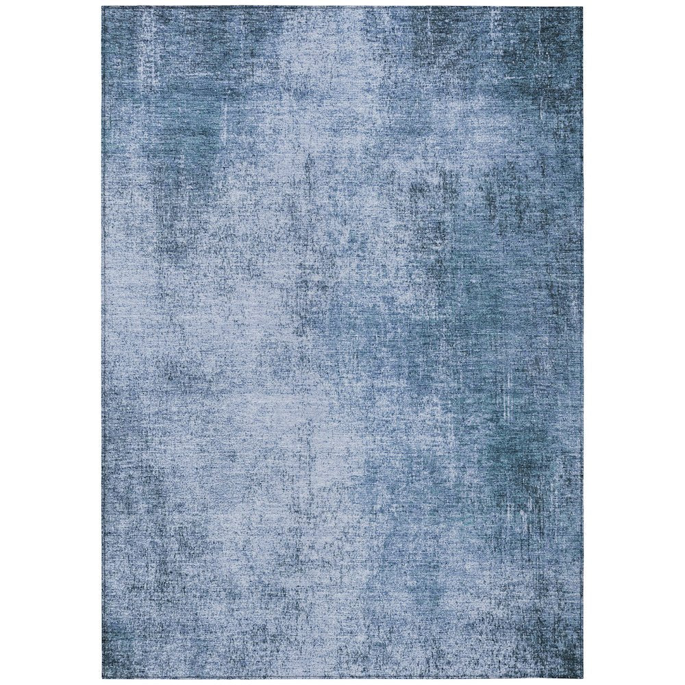 Machine Washable Indoor/Outdoor Chantille Blue 2'6" x 3'10" Rug